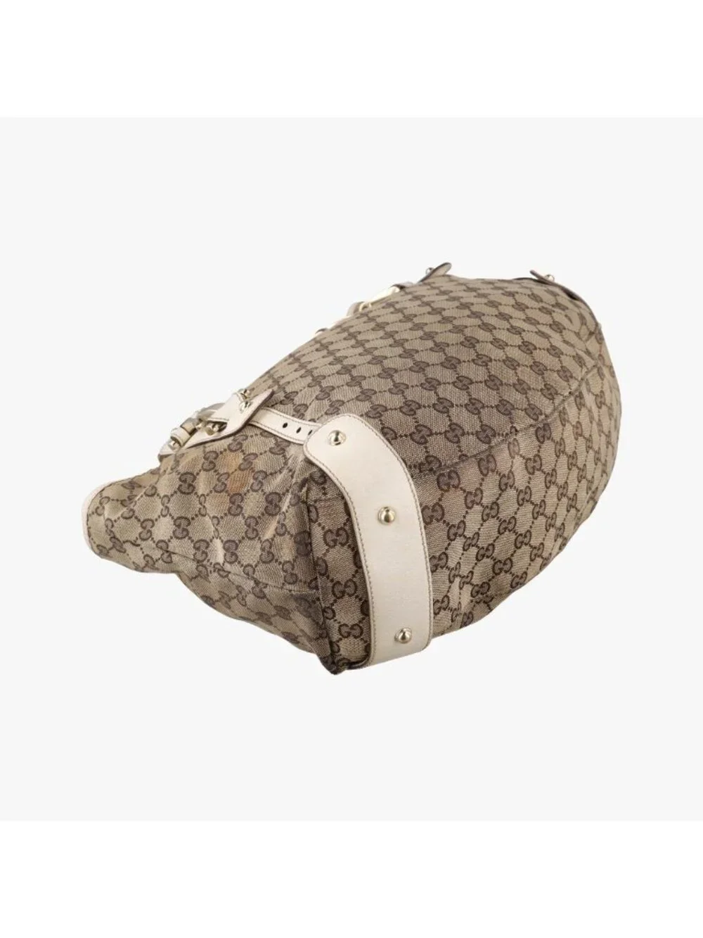 Gucci Pelham Hobo Brown White Canvas Leather